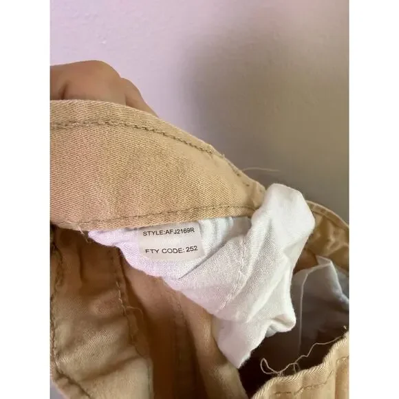 Y2K Apple Bottoms Tan Skinny Jeans Womens 9/10 Embroidered Logo Pocket Hip Hop - Picture 5 of 8